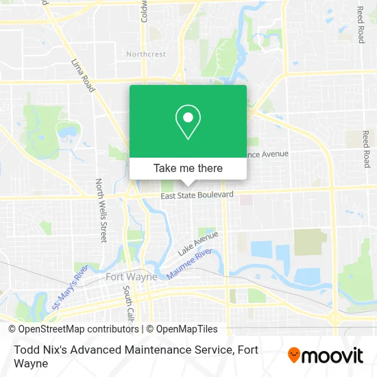 Todd Nix's Advanced Maintenance Service map