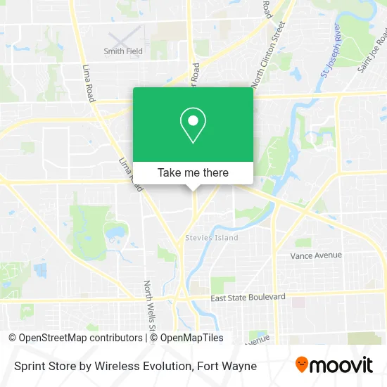 Sprint Store by Wireless Evolution map