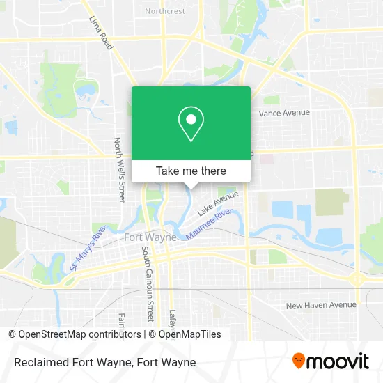 Reclaimed Fort Wayne map