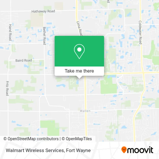 Walmart Wireless Services map