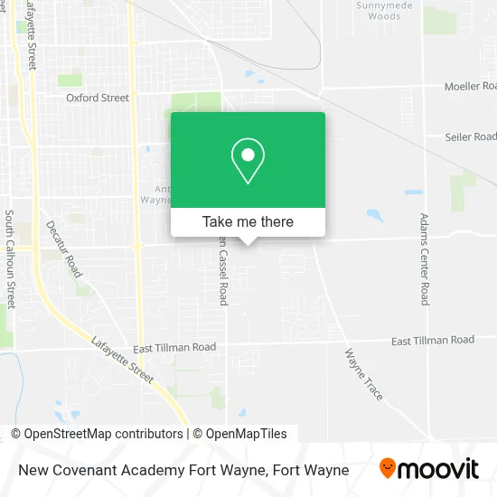 New Covenant Academy Fort Wayne map
