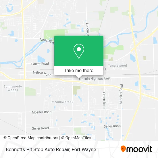 Bennetts Pit Stop Auto Repair map