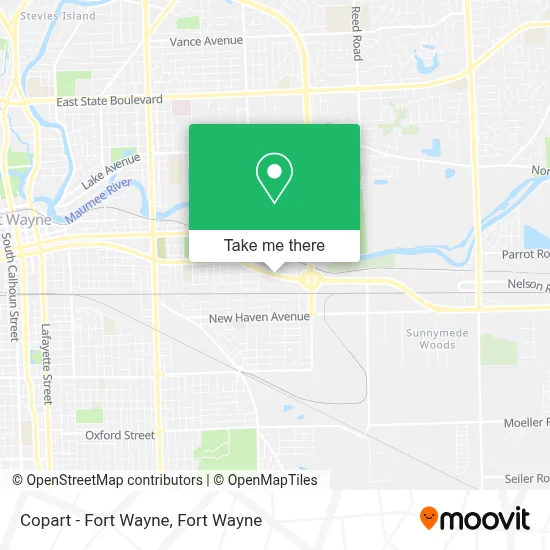 Copart - Fort Wayne map