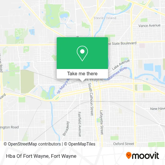 Hba Of Fort Wayne map