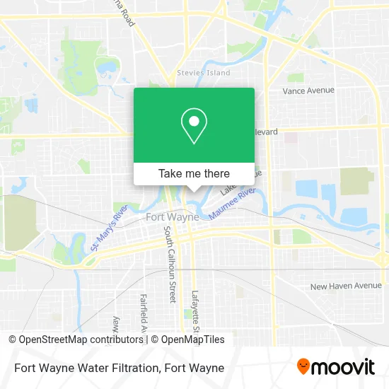Fort Wayne Water Filtration map
