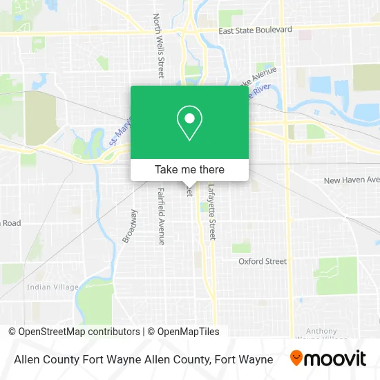 Allen County Fort Wayne Allen County map