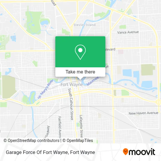 Garage Force Of Fort Wayne map