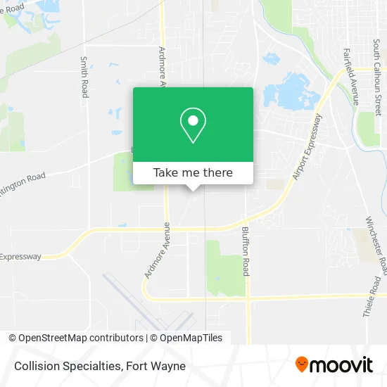 Collision Specialties map