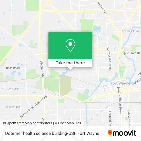 Doermer health science building-USF map