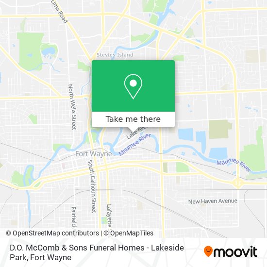 D.O. McComb & Sons Funeral Homes - Lakeside Park map