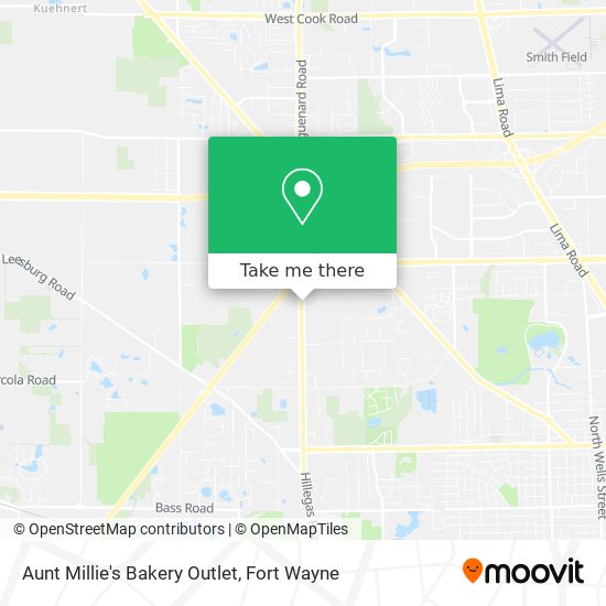 Aunt Millie's Bakery Outlet map