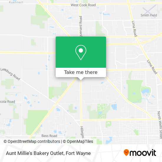 Mapa de Aunt Millie's Bakery Outlet