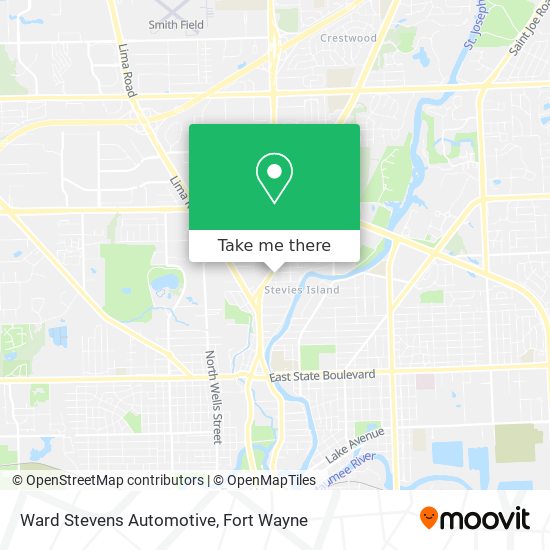 Ward Stevens Automotive map