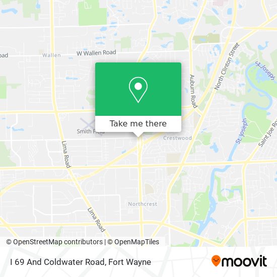 Mapa de I 69 And Coldwater Road