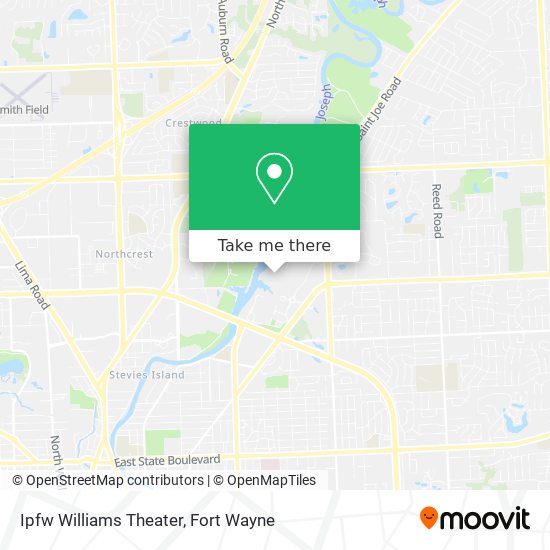Ipfw Williams Theater map