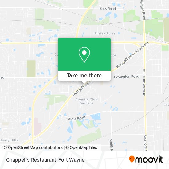Chappell's Restaurant map