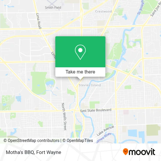 Motha's BBQ map