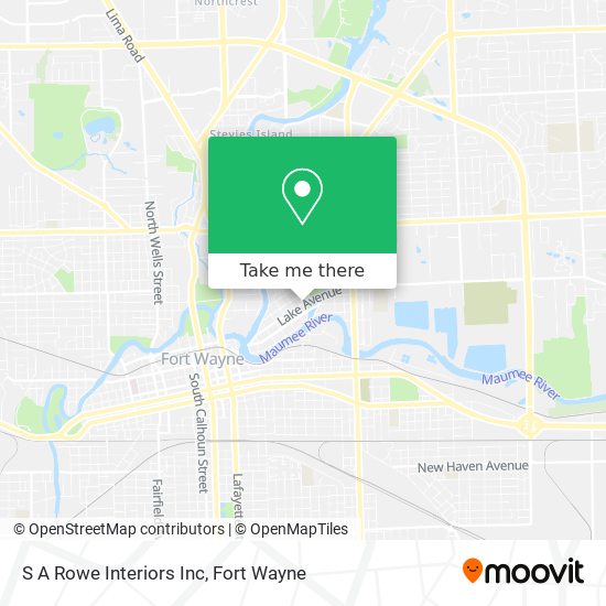 S A Rowe Interiors Inc map