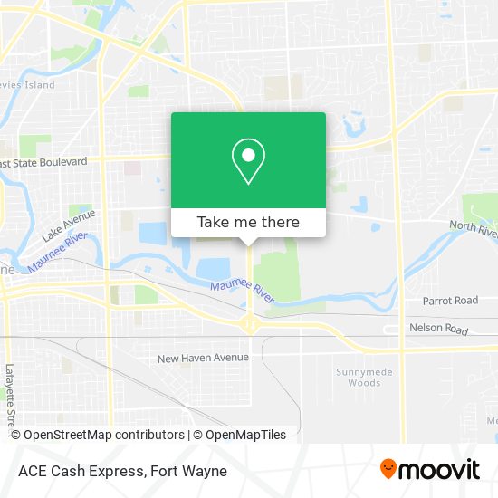 ACE Cash Express map