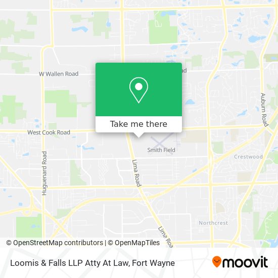 Mapa de Loomis & Falls LLP Atty At Law