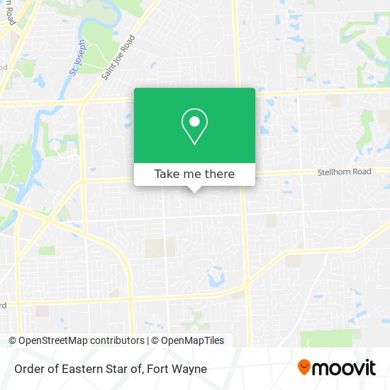 Order of Eastern Star of map