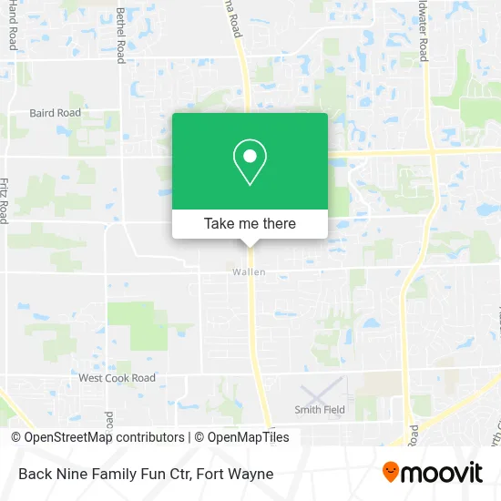 Back Nine Family Fun Ctr map