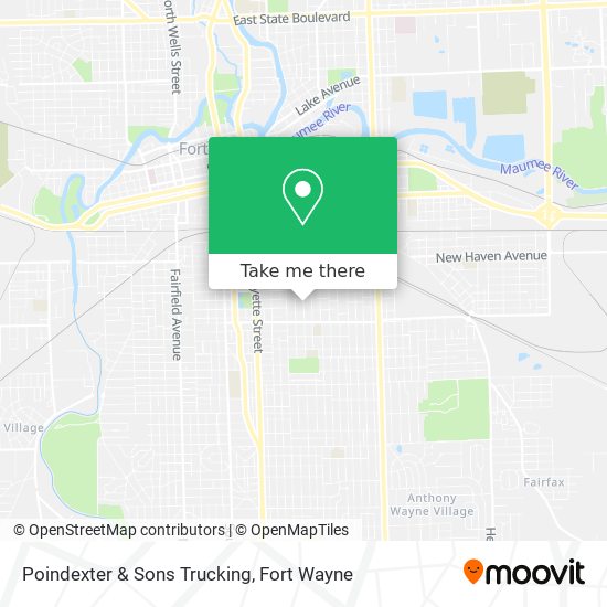 Poindexter & Sons Trucking map