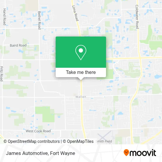 James Automotive map