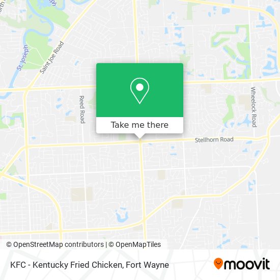 Mapa de KFC - Kentucky Fried Chicken