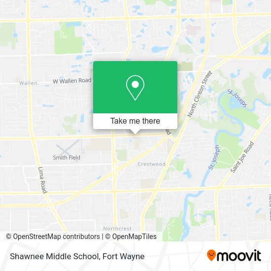 Mapa de Shawnee Middle School