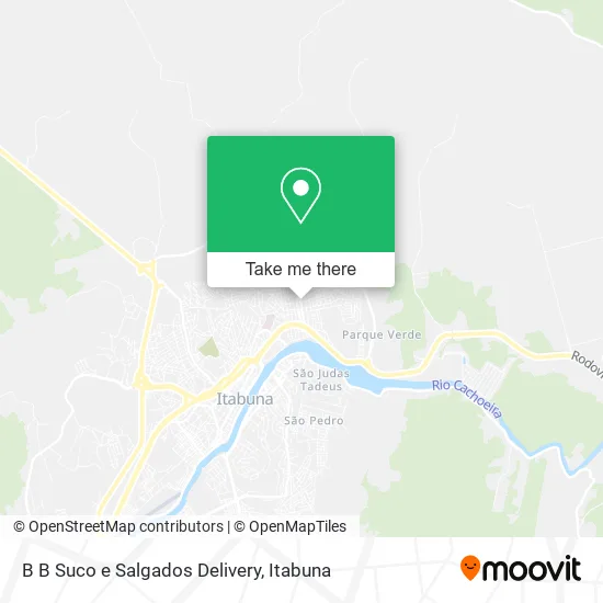 B B Suco e Salgados Delivery map