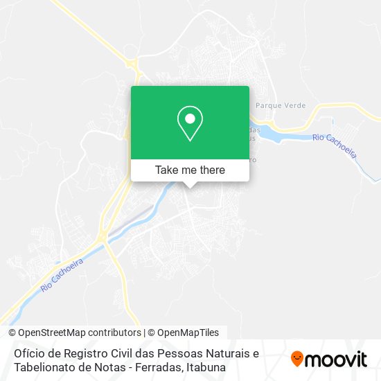 Ofício de Registro Civil das Pessoas Naturais e Tabelionato de Notas - Ferradas map