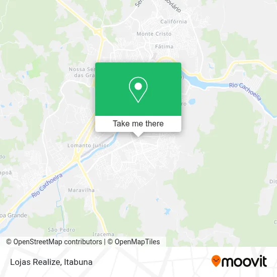 Lojas Realize map