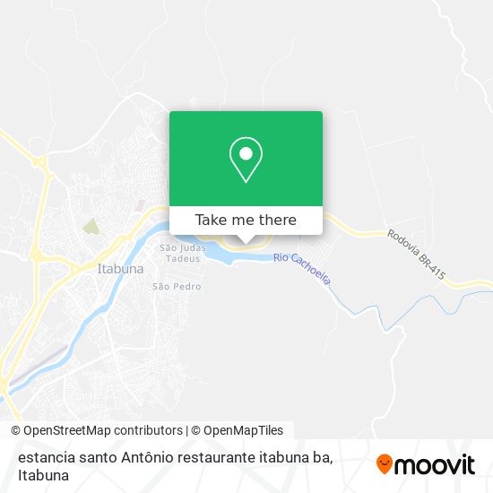 Mapa estancia santo Antônio restaurante itabuna ba