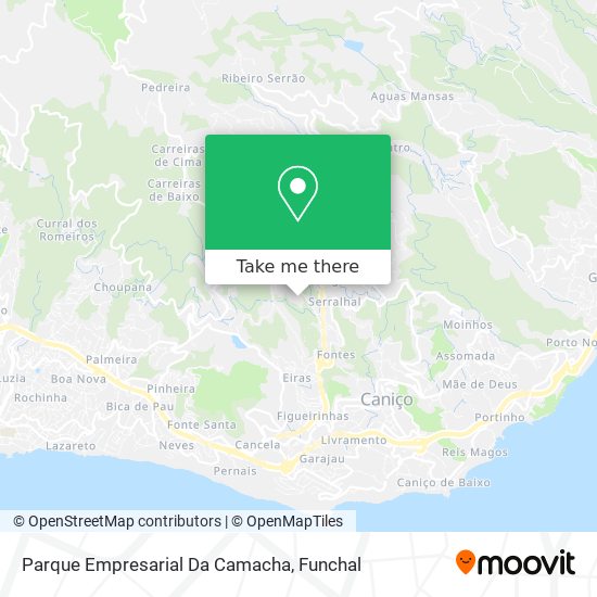 Parque Empresarial Da Camacha mapa