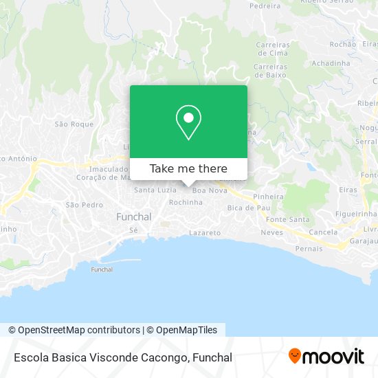 Escola Basica Visconde Cacongo mapa