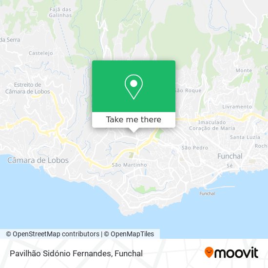 Pavilhão Sidónio Fernandes mapa