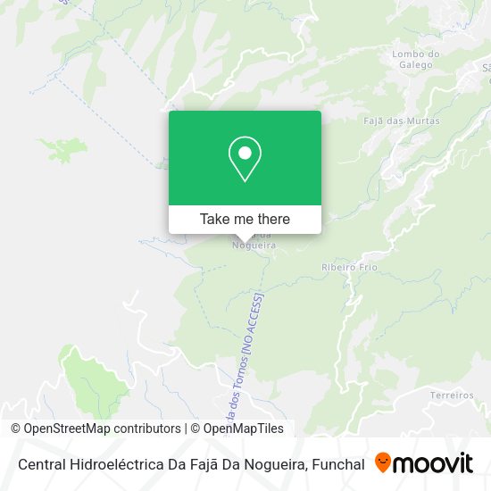 Central Hidroeléctrica Da Fajã Da Nogueira map