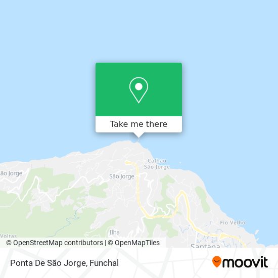 Ponta De São Jorge mapa