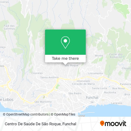 Centro De Saúde De São Roque mapa