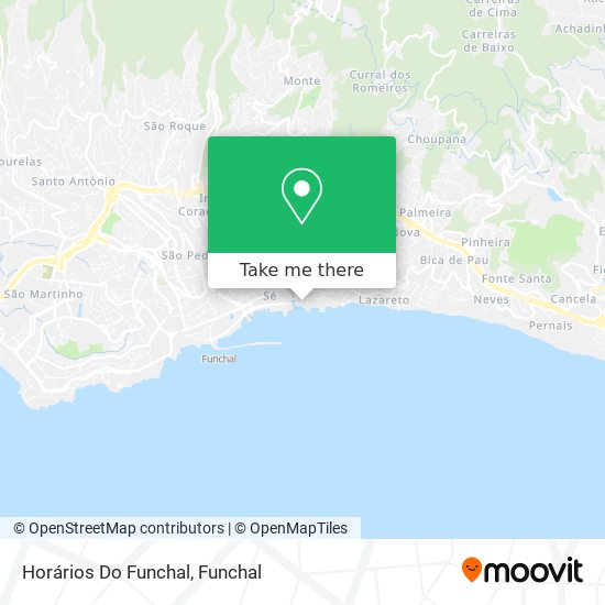 Horários Do Funchal map