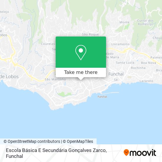 Escola Básica E Secundária Gonçalves Zarco mapa