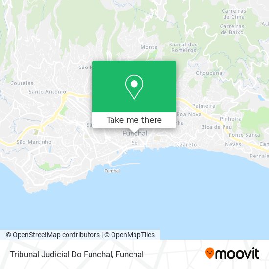 Tribunal Judicial Do Funchal map