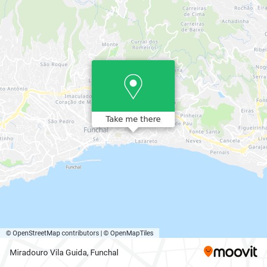 Miradouro Vila Guida mapa