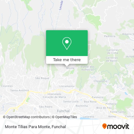 Monte Tílias Para Monte map