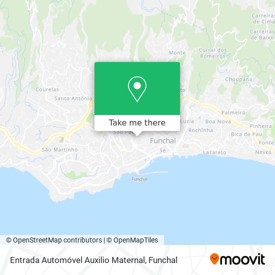 Entrada Automóvel Auxilio Maternal mapa
