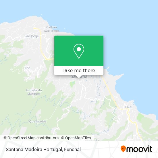 Santana Madeira Portugal map