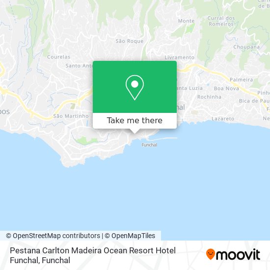 Pestana Carlton Madeira Ocean Resort Hotel Funchal mapa