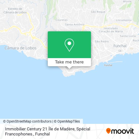 Immobilier Century 21 Île de Madère, Spécial Francophones. map