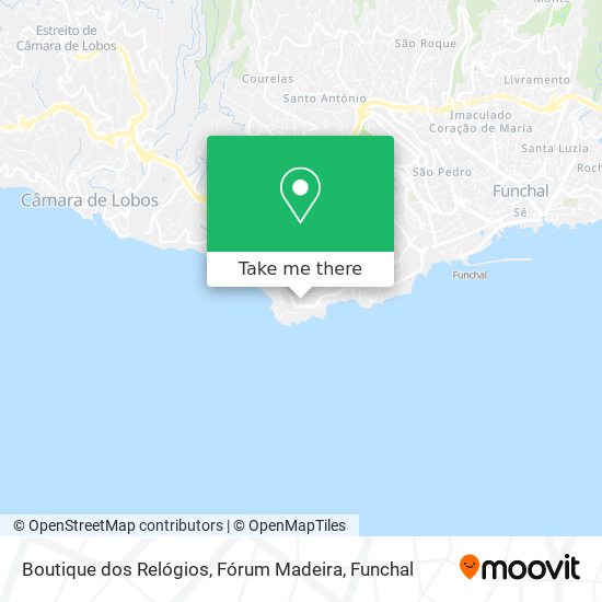 Boutique dos Relógios, Fórum Madeira map